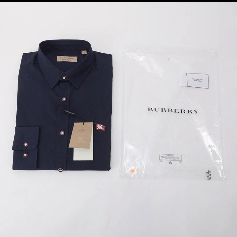 AUTHENTIC Burberry Navy Blue Dress shirt
